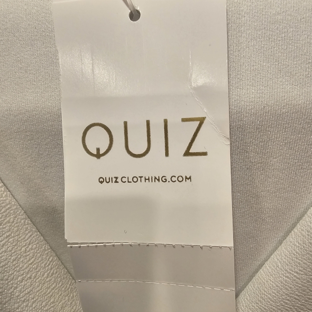 Quiz Women's White Chiffon Buckle Palazzo Jumpsuit - Picture 3 of 5